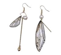 Fairy Cicada Butterfly Wings Earrings Fantasy Jewelry Gradient Colorful Rhinestone Sequins Long Drop Earrings Butterfly Wing For Women Dangle Drop Jewelry For Women Wedding Dangle With Girls