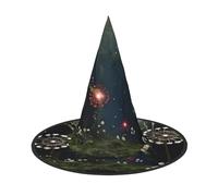 Fairy Circle, Dandelion Halloween Witches Hats Witch Headbands Wizard Hat Costume Accessories Cosplay for Party Masquerade Foldable 2 PCS