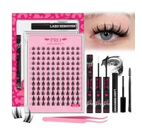 Fairy Cluster Lashes Kit D Curl Manga Eyelashes Individual Kit With Lash Bond And Seal Lash Remover Lash Tweezers Anime Cosplay Lashes Individual Cluster Kit 10-16mm