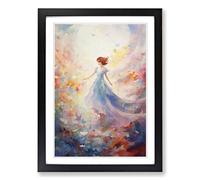 Fairy Colour Field Framed Print | A2 Black Framed Wall Art | Ready to Hang | Modern Nature Picture | Living Room Bedroom Lounge Office