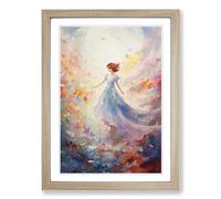 Fairy Colour Field Framed Wall Art Print A2 Oak