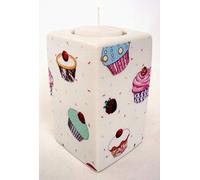 Fairy Cupcakes Candle Holder Fine Bone China Cup Cakes Rectangular Tea Light Hand Decorated UK