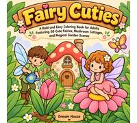 Fairy Cuties Coloring Book: A Bold and Easy Coloring Book for Adults Featuring 50 Cute Fairies, Mushroom Cottages, and Magical Garden Scenes