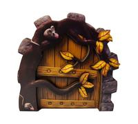 Fairy Door 2D Printed Wood Art for Magical Garden and Desktop (A, 14x12cm)