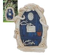 Fairy Door - Colourful Resin Entrance, Enchanted Garden Decoration, Whimsical Decorative with Weatherproof Hanging Hook for Magical Forest Decorations, Trunk, Patio, Yard Un