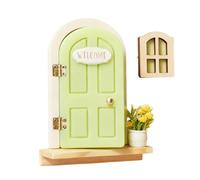 Fairy Door, Cute Window Decoration Toys, Wooden Tiny Door, Home Decor Feature, Wall Accessory Tool, for Boy Girl Kids Patio Princess Room Bedroom Playroom Nursery Kindergarten Balcony Classro