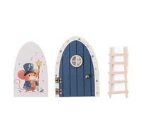 Fairy Door For Classroom - Enchanteed Wooden Door, Decorative Wall Mount Design, Portable Miniature Non Toxicc Finish | Interactive Imagination Prop For Storytelling Corner Learning Space For Kids
