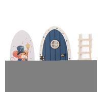 Fairy Door For Classroom - Enchanteed Wooden Door, Decorative Wall Mount Design, Portable Miniature Non Toxicc Finish | Interactive Imagination Prop For Storytelling Learning Space For Kids