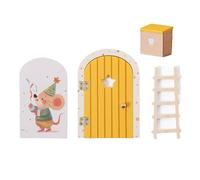 Fairy Door for Wall,Wooden Tiny House Doors - Home Decoration for Window School Room Office Dormitory Thanksgiving Christmas Decoration