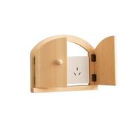 Fairy Door Outlet Cover - Wooden Socket Wall, Baby Proof Decorative switchGuard, Handmade Door Shape, Artistic Child Safety Decoration | Kids Room, Nursery, Playroom Electrical Cover