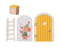 Fairy Door Set, Forest Fairy Garden Door Set, Doll Accessories for Thanksgiving, Christmas, Birthday, Weekday, Holiday, Room, Home, Office, School, Student Dorm