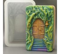 Fairy Door Silicone Mould - Fantasy Relief Mold for Soap, Resin, Wax & Plaster - Handmade Crafts