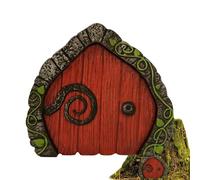 Fairy Door - Whimsical Miniature Figurines, Weatherproof Garden Tree Decor with Enchanted Details, Charm Wall Window Ornament, Outdoor Forest Accessory for Backyard Yard Village