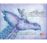 Fairy Dragon Calendar 2025 Amy Brown Monthly Wall Calender 12 Month | American Made In The USA