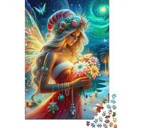 Fairy Dream Night Flower Crown 1000 Piece Jigsaw Puzzle Jigsaw Puzzle for Adults Paper Puzzle Game Relaxation Focus 52x38cm/1000pcs