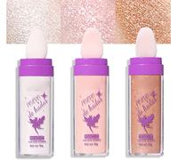 Fairy Dust Highlighter Powder,Polvo de Hadas Magic Colour Shiner,Body Glitter Powder Stick,Fairy Highlight Patting Powder Highlighter,Sparkle Hightlighter Makeup Cosmetic (Mixed 3 Pcs)
