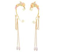 Fairy Ear Cuff for Women Golden Alloy Non Piercing Clip | Vintage Renaissance Style, Lightweight Adjustable Structure, Secure Snug Fit, Gentle on Sensitive Ears