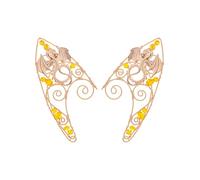 Fairy Elf Ear Cuffs - Renaissance Costume Renfaire Accessories Non Pierced Elven Earrings Fantasy Medieval Accessories, Resin, No Gemstone