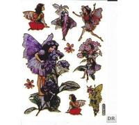 Fairy elves glittering Decal Sticker Decal Sheet 13,5 cm x 10 cm NEW SWEET E139