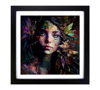 Fairy Expressionism Framed Print | 18x18 Inch Black Framed Wall Art | Ready to Hang | Eclectic Historical Picture | Living Room Bedroom Lounge Office