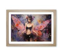 Fairy Expressionism Framed Wall Art Print A2 Oak