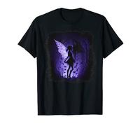 Fairy Fae Girl Gothic Emo Fairycore Dark Forest Art Graphic T-Shirt