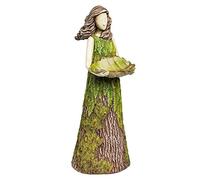 Fairy Figures, with Bird House Figurine, Garden Ornaments, Flower Fairies, Fairy Figures, Fairy Garden, Garden Statue Decorations Outdoor, Green, Modern