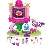 Polly Pocket Rainbow Funland Fairy Flight Ride Playset, Polly & Friend Dolls, 15 Accessories, Dispenser Feature for Surprises, Great Gift for Ages 4 & Up