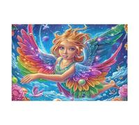 Fairy Floral Wings 1000 Piece Jigsaw Puzzle for Adults Happy Time Weekend Hobby Creative Challenge No Duplicate Pieces Ideal Retirement Gift 1000 PCS