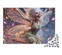 Fairy Flying Joy Jigsaw Puzzle Old Witch 1000 Pieces Extra-thick Cardboard Thick for Adults Brain Gift Classroom Puzzle 70x50cm/1000pcs