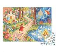 Fairy Forest 1000 Piece Jigsaw Puzzle Recycled Storybook Art Senior Puzzles Party Game Props Developing Boy & Girl‘s Intelligence Educational Fun 70x50cm/1000pcs