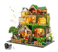 Fairy Forest DIY Miniature Dollhouse Kit | Large 3-Level Woodland Villa | Advanced Craft Kit for Adults (Fairy Forest B)