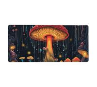 Fairy Forest Mushroom Mouse Mat Galaxy Fairy Gaming Mouse Pad with Stitched Edges Non-Slip Large Desk Mat for PC Laptop Office Home Gamer 900x400x3mm Keyboard Mousepad