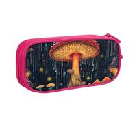 Fairy Forest Mushroom Pencil Case for Boys Girls Galaxy Fairy Large Pen Bag Desk Stationery Organizer Pencil Pouch for School Office Zippered Makeup Bag