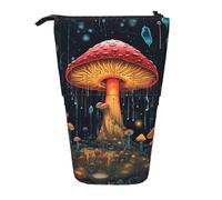 Fairy Forest Mushroom Standing Pencil Case Galaxy Fairy Pen Pouch Holder Telescopic Pencil Bag Pop Up Cosmetics Bag Stationery Organizer for School Office Travel