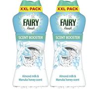 Fairy Fresh Fabric Conditioner Almond Milk & Manuka Honey 61 Washes, 735g, Mild Freshness That Lasts, For Sensitive Skin (Pack of 2)