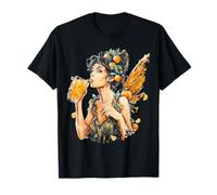 Fairy Fruits Mythical Motif Women Portrait Artwork Fairy T-Shirt