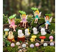 Fairy Garden Accessories, 21-Piece Set for Garden Fairies, Fairy Garden Kit with Decorative Pieces, Ideal for My Fairy Garden Creations and Outdoor Displays, Durable Materials for Long-Lasting Use