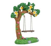 Fairy Garden Accessories - Miniature Fairy Garden Flower Tree Swing Ornament - Compact Outdoor Statues for Table Patio Yard Backyard Farm Pathway Lawn Driveway