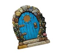 Fairy Garden Door - Vibrant Storybook Decoration, Forest Gateway, Charming Tree Trunk Embellishment, Tiny Fairy Realm Entrance Landscape Ornament Collection for Outdoor Garden Decor