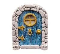 Fairy Garden Door - Vibrant Storybook Decoration, Forest Gateway, Charming Tree Trunk Embellishment, Tiny Fairy Realm Entrance Landscape Ornament Collection for Outdoor Garden Decor