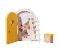 Fairy Garden Door | Wooden Tiny Fairy Door - Home Decoration for Window School Offices Dormitory Apartment Holiday Birthday Party Weekday Christmas