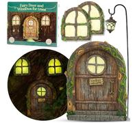 Fairy Garden Kit With Door and Windows for Trees - Tree Stump Decor, Garden House Kit and Decorations