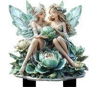 Fairy Garden Ornaments - 2D Waterproof Decorative Decorations, Heavy Duty Metal Stakes for Outdoor, Creative Sign | Decorated Paths, Lawn Edges & , Magic Decor