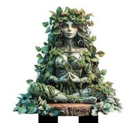 Fairy Garden Ornaments Outdoor, Fairy Garden Stake Decor,2D Acrylic Tree Man Fairies Earth Goddess Statue Whimsical Garden Stakes Accessories,Ground Insert, Flower Pot Decoration For Lawn Backyard