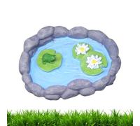 Fairy Garden Pond atures | Water Pool Ornaments,Cute Handcrafted Reusable Stylish Resin Garden Accessories For Fairy Garden