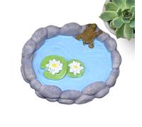 Fairy Garden Pond Miniatures | Resin Pond Figures Landscape Decoration - Reusable Handmade Stylish Adorable Resin Miniature Garden Decorations For Garden Accessories