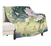 Fairy Garden Soft Throw Blanket for Couch Lightweight Flannel Blanket for Sofa Couch Throw Bed Warm Cozy Decorative Blankets Fall Winter Decor 40"x50"