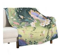 Fairy Garden Soft Throw Blanket for Couch Lightweight Flannel Blanket for Sofa Couch Throw Bed Warm Cozy Decorative Blankets Fall Winter Decor 50"x60"
