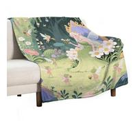 Fairy Garden Soft Throw Blanket for Couch Lightweight Flannel Blanket for Sofa Couch Throw Bed Warm Cozy Decorative Blankets Fall Winter Decor 60"x80"